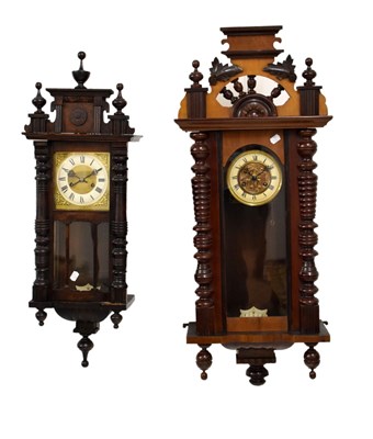 Lot 452 - Two Vienna-style wall clocks