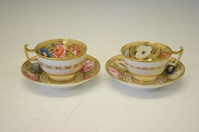 Lot 267 - Two early 19th Century Marquis of Anglesey pattern cups and saucers