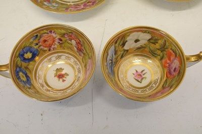 Lot 267 - Two early 19th Century Marquis of Anglesey pattern cups and saucers