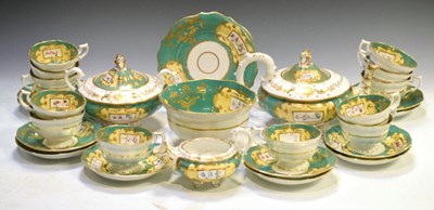 Lot 519 - Mid 19th Century part tea set