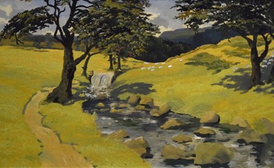 Lot 554 - 1970s period oil on board - Padley Gorge, Grindleford, Derbyshire