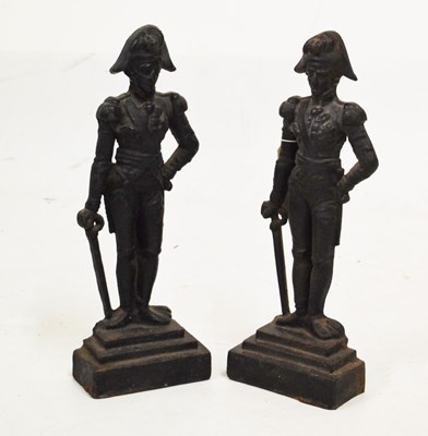 Lot 668 - Pair cast iron Lord Nelson doorstops