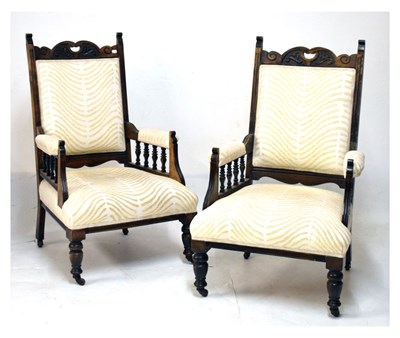 Lot 698 - Two Aesthetic influence armchairs