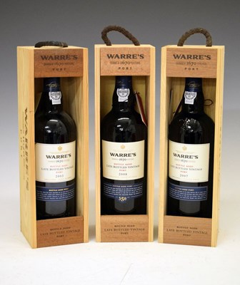 Lot 584 - Three bottles of Warre's LBV Port