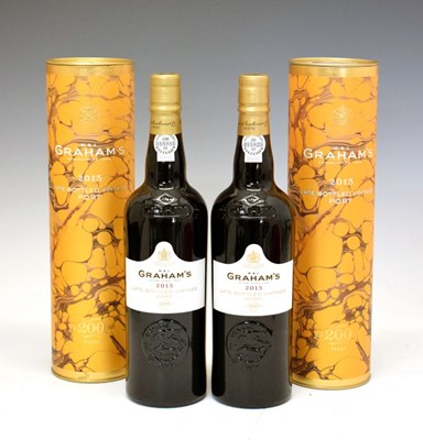 Lot 577 - Two bottles of Graham's LBV Port 2015