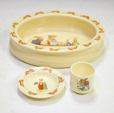 Lot 361 - Barbara Vernon 'Bunnykins' dish, etc.