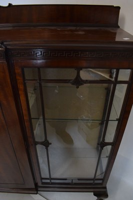 Lot 403 - Early 20th Century mahogany breakfront display cabinet