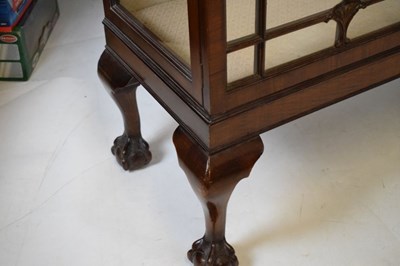 Lot 403 - Early 20th Century mahogany breakfront display cabinet