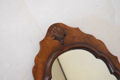 Lot 660 - Reproduction Queen Anne-style arched top rectangular mirror