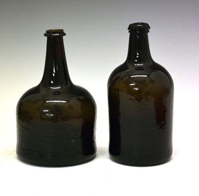 Lot 364 - Two 18th century green glass utility bottles