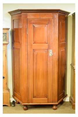 Lot 645 - Late Victorian walnut single wardrobe