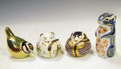 Lot 412 - Four Royal Crown Derby paperweights