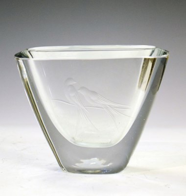 Lot 358 - Scandinavian engraved glass vase