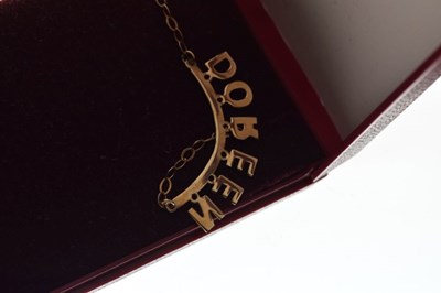 Lot 47 - 9ct gold 'Doreen' name necklace