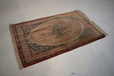 Lot 508 - Small Persian silk rug