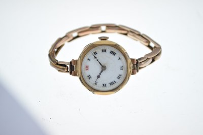 Lot 130 - Lady's 9ct gold watch