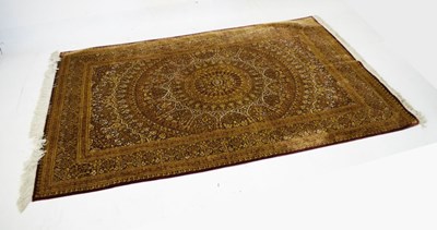 Lot 509 - Large Persian silk rug