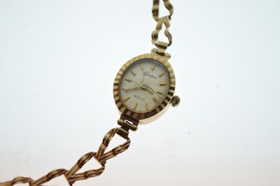 Lot 129 - Lady's 9ct gold bracelet watch