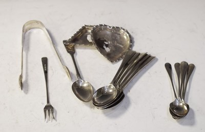 Lot 176 - Group of silver teaspoons, etc.