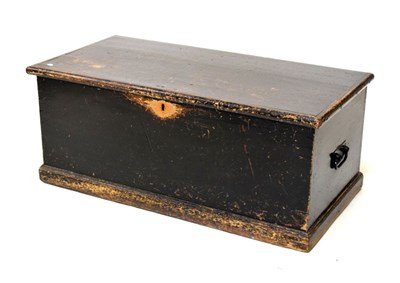 Lot 638 - Black painted pine trunk