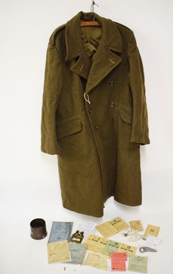 Lot 379 - Second World War Home Guard's overcoat, together with a quantity of assorted miscellanea