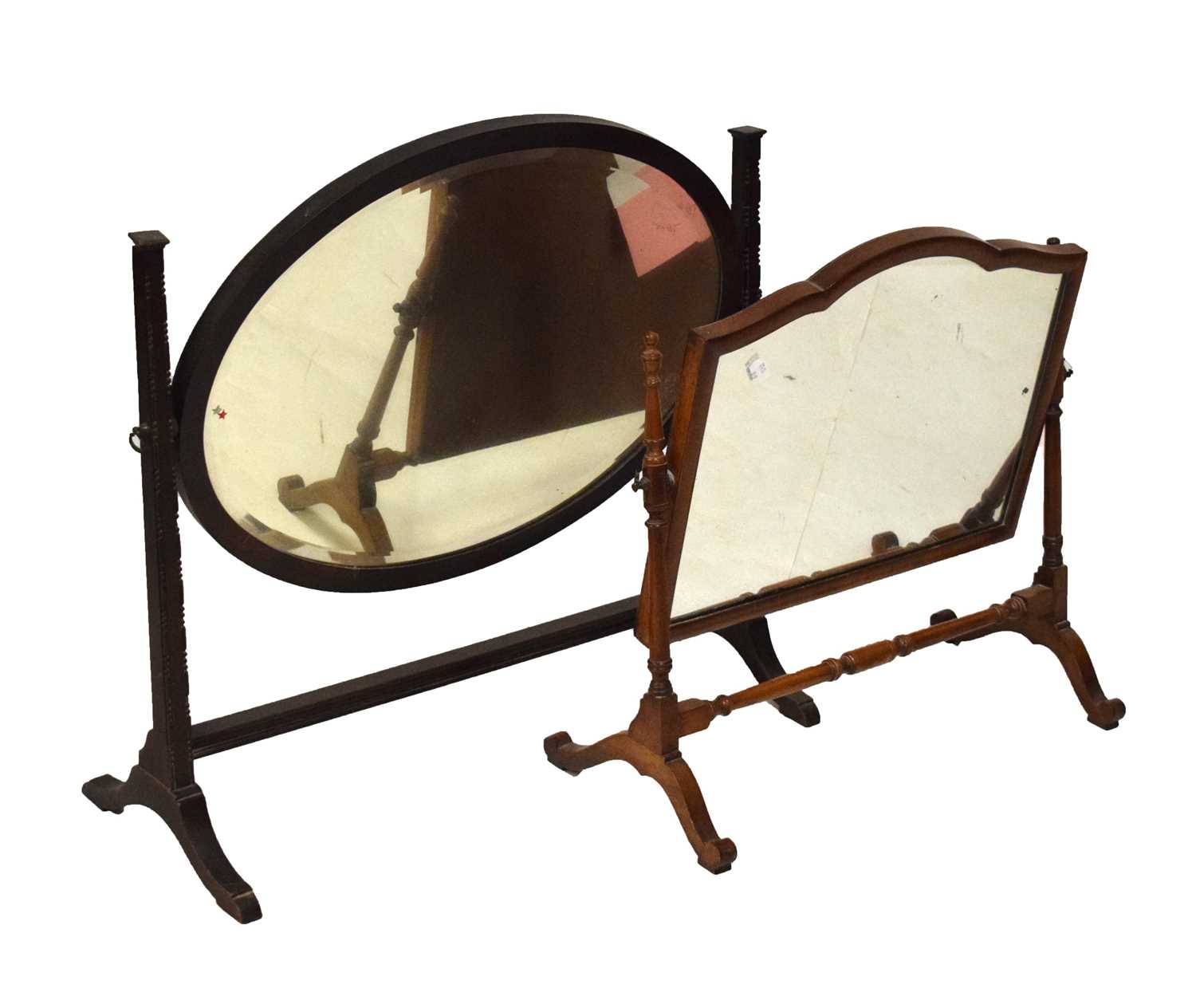 Lot 706 - Two early 20th Century swing dressing table mirrors
