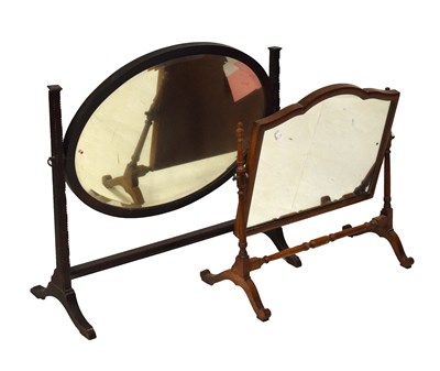 Lot 706 - Two early 20th Century swing dressing table mirrors