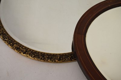 Lot 672 - Gilt circular mirror, etc.