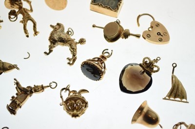 Lot 78 - Large group of 9ct gold and yellow metal charms
