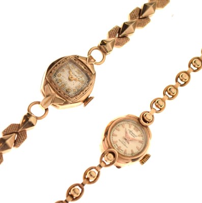 Lot 137 - Bulova  - lady's 9ct bracelet watch