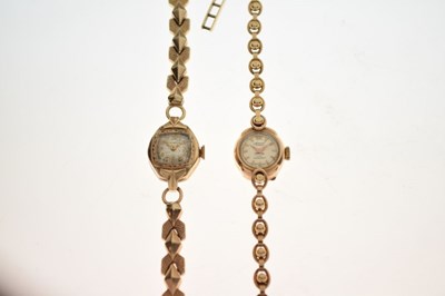Lot 114 - Bulova  - lady's 9ct bracelet watch