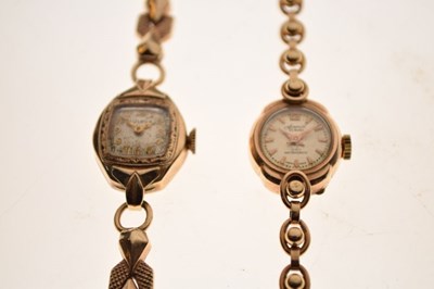 Lot 114 - Bulova  - lady's 9ct bracelet watch
