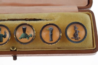 Lot 77 - Cased set of six Guinness buttons
