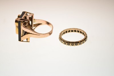 Lot 37 - Initial ring and eternity ring (2)