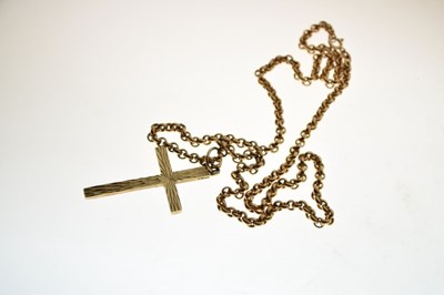 Lot 87 - 9ct gold cross on chain