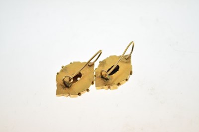 Lot 91 - Pair of Victorian diamond set earrings