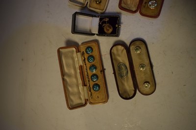Lot 55 - Collection of cased buttons and studs