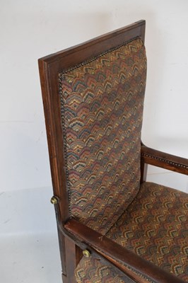 Lot 471 - Early 19th Century French provincial oak-framed adjustable armchair