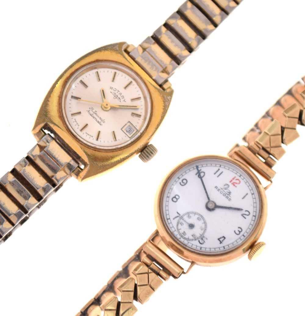 Lot 136 - Lady's 9ct gold watch and Rotary GP watch