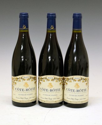 Lot 582 - Wine - Three bottles Domaine Barge Cote Rotie Cuvee Du Plessy, Rhone, France, 2004