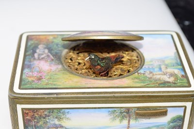 Lot 163 - Karl Griesbaum of Triberg - good quality enamel singing bird box