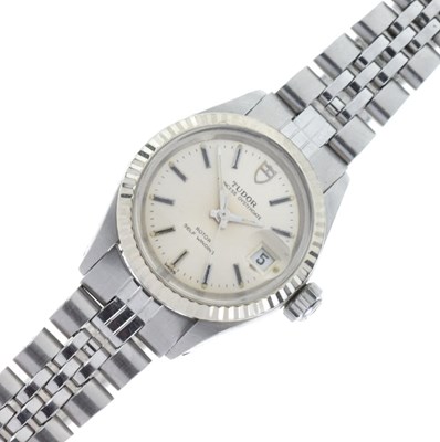 Lot 51 - Tudor - Lady's Princess Oysterdate stainless steel automatic bracelet watch