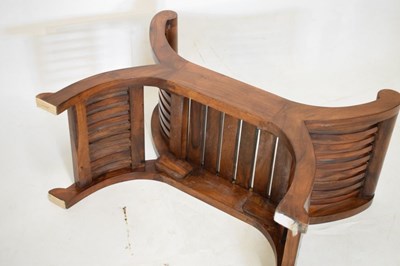 Lot 595 - Nest of tables,  together with a scroll end window seat/ stool