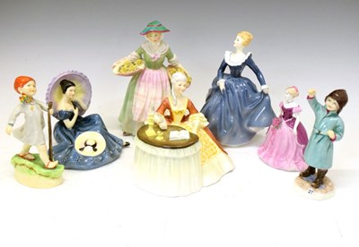 Lot 400 - Quantity of Royal Worcester and Doulton figures, etc.