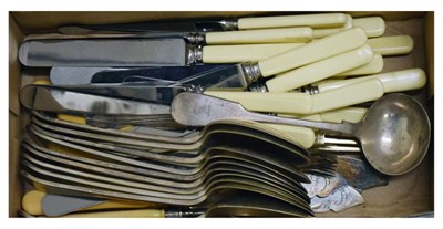 Lot 615 - Quantity of plated cutlery to include fish cutlery etc