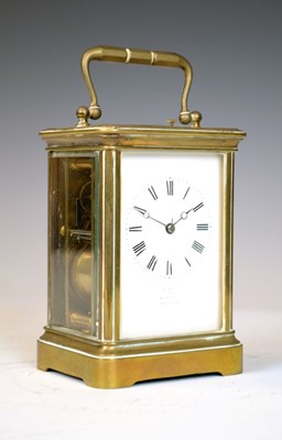 Lot 564 - 19th Century brass carriage clock