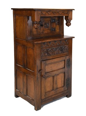 Lot 477 - Small old reproduction press or court cupboard