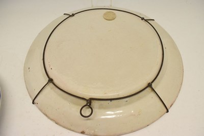 Lot 254 - Late 19th/early 20th Century tin-glazed earthenware charger