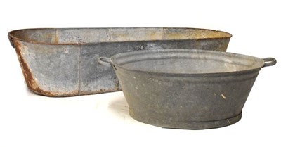 Lot 714 - Two tin baths