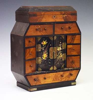 Lot 233 - Japanese parquetry table cabinet